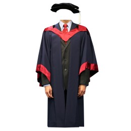 訂製香港理工大學哲學博士畢業袍 栗色風帽 棗紅色肩帶披肩 博士畢業袍製服公司DA233 訂製香港理工大學哲學博士畢業袍 栗色風帽 棗紅色肩帶披肩 博士畢業袍製服公司DA233